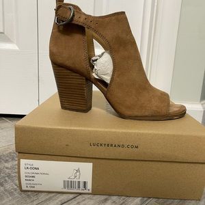 Lucky Brand Open Toe Booties with Heel